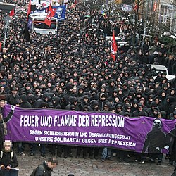 Anarchists in Germany in black bloc Black Bloc Hamburg.jpg