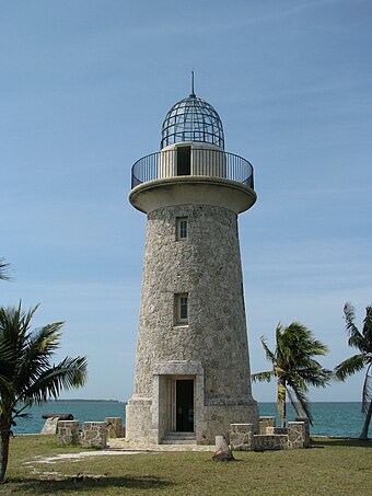 The ornamental lighthouse at Boca Chita Key