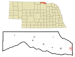 Location within Boyd County