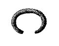 Twisted wires bracelet from Spalnaca (Bronze Age IV) that evolved into Cerbăl twisted wires type, by the La Tène times.※