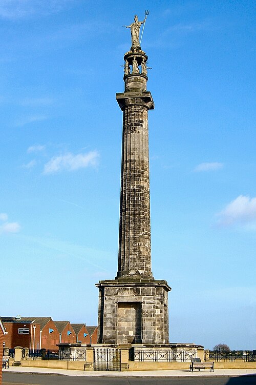 The 41-metre-tall (135 ft) Britannia Monument, built in 1817