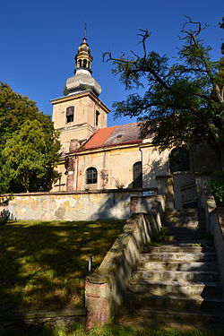 Farní kostel Narození Panny Marie v Buškovicích