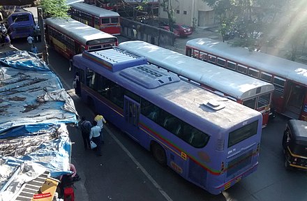 CNG tanks atop a BEST Bus in Mumbai