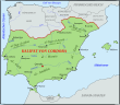 Ausdehnung des Kalifats von Córdoba um das Jahr 1000
