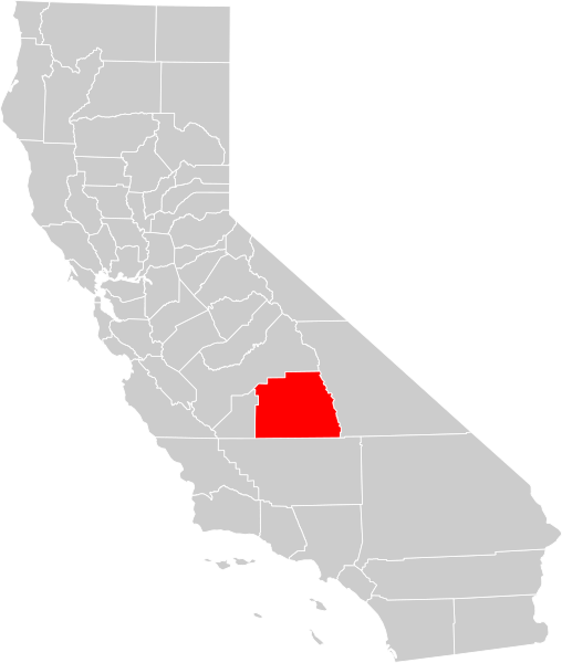 Bestand:California county map (Tulare County highlighted).svg