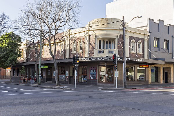 Camperdown Hotel on the corner of Parramatta Rd and Layton St