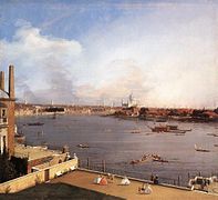 St. Paul's from Richmond House , del pintor veneciano Canaletto (1747)