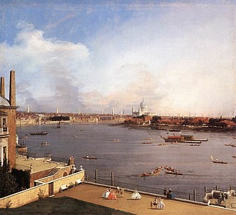 The River Thames from Richmond House by Canaletto, 1747