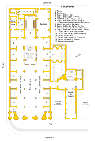 Prima Cattedrale della Colombia-General Plan.svg