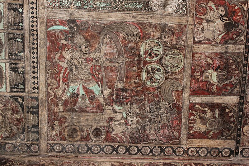 File:Ceiling paintings depicting scenes from Hindu mythology at the Virupaksha temple in Hampi 2.JPG