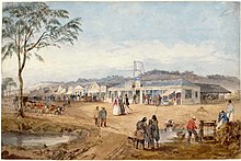 Bendigo, 1853 Charing Cross Bendigo 1853.jpg
