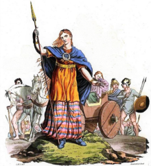 Queen Boudica in John Opies painting Boadicea Haranguing the Britons