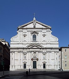 The Church of the Gesu was the first Baroque structure, built in 1568 Church of the Gesu, Rome.jpg