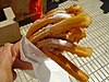 Spanish churros are very popular in southwestern France too