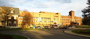 Chenango Memorial Hospital is a major employer in the city. City of Norwich in New York State 17 hospital.jpg