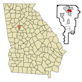 Clayton County Georgia Incorporated and Unincorporated areas Lake City Highlighted.svg