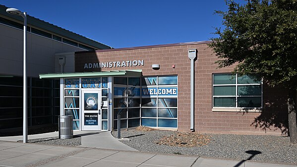 Cleveland High School administration entrance, Rio Rancho, NM