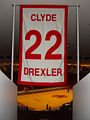 Clyde Drexler's retired number at Hofheinz Pavilion