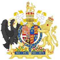 Coat of Arms of Philip II of Spain and Mary I of England (1554-1558) Variant 1 Shield 2 Motto 2.svg