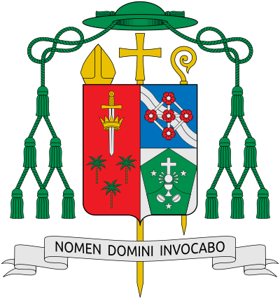 Coat of arms of Emilio Zurbano Marquez as Bishop of Lucena.svg