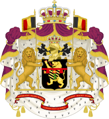 Coat of arms of a former King of the Belgians.svg