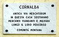 targa commemorativa a Cornalba