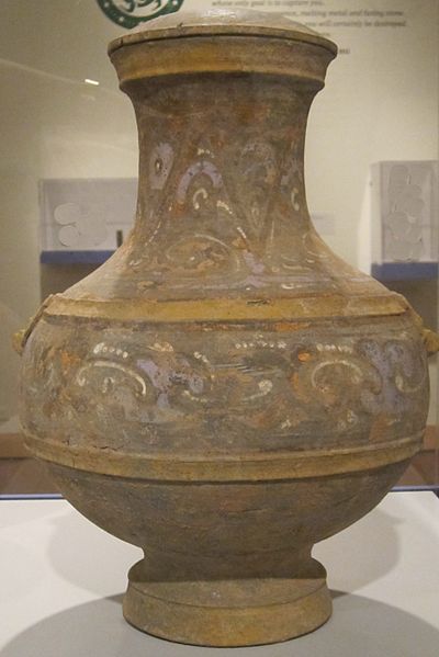 File:Covered vessel (hu), Han dynasty, painted earthenware with polychrome, Honolulu Museum of Art.JPG