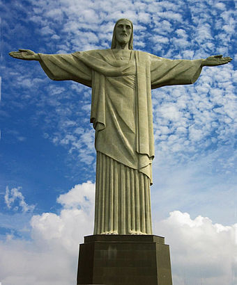 Christ the Redeemer statue on Corcovado mountain in Rio de Janeiro is symbolic of Christianity,[115] illustrating the concept of seeking redemption through Jesus Christ.