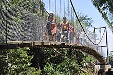 University of Iowa (Continental Crossing) engineering school footbridge in Honduras Cuatro Cayos.jpg