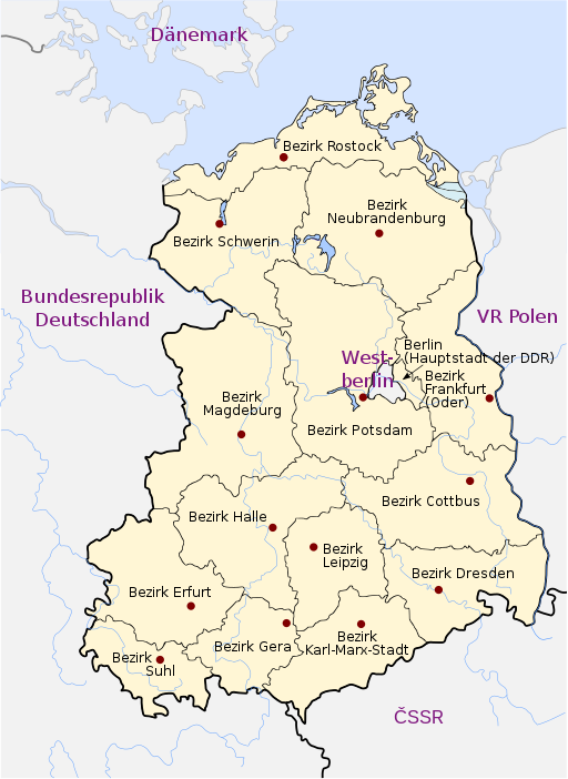 DDR Verwaltungsbezirke