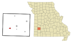 Dade County Missouri Incorporated and Unincorporated areas Lockwood Highlighted.svg