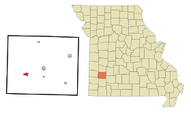 Dade County Missouri Incorporated and Unincorporated areas Lockwood Highlighted.svg