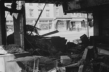 Damage to a Washington store following the riots Damage to a store following the riots in Washington, D.C., April 16, 1968.jpg