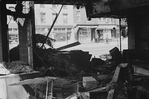 Damage to a Washington store following the riots