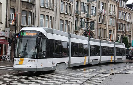 A De Lijn tram in Antwerp