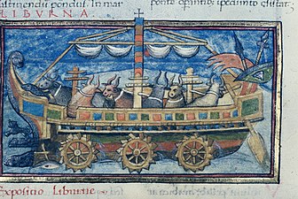 Liburne automotrice, De Rebus Bellicis, IVe ou Ve siècle[3].
