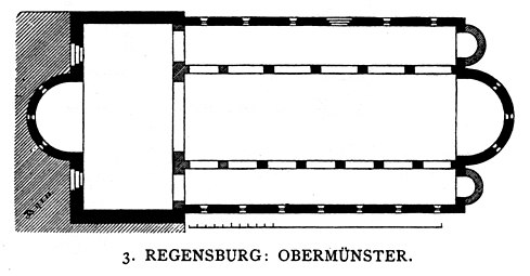 Grundriss der romanischen Basilika