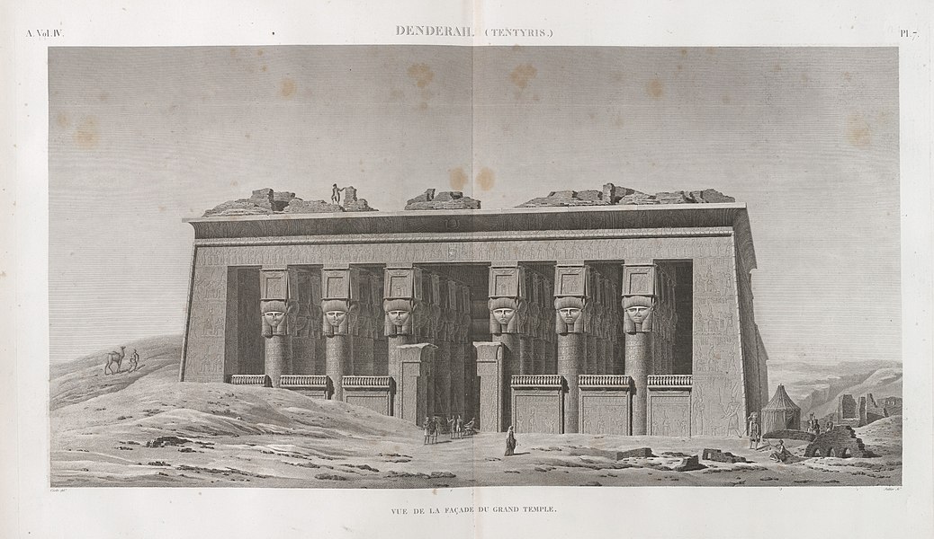 Pl.7 - Vue de la façade du Grand Temple