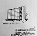 Bemærk den store lighed med Arne Jacobsens kontorbygning for A. Jespersen og Søn i Nyropsgade, opført tre år tidligere, i 1955