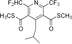 Structural formula of dithiopyr