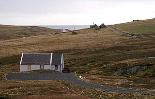 Otterswick village in the Shetland Islands, Scotland, UK