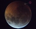 Eclipse Lunar Total del 21.01.2019 a la 01ː40 hs. Comienzo de la totalidad e impacto de un meteoro