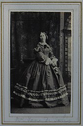 Emily-Harriet Mayne, Mrs Fane de Salis from 1859, eldest daughter of John Thomas Mayne; portrait by Camille Silvy, April 1861 Emily-Harriet Mayne (1816-96), Mrs Fane De Salis from 1859.jpg
