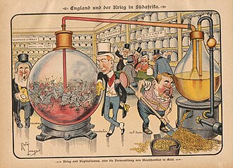 1899 German political cartoon England und der Krieg in Sudafrika - Rata Langa 1899.jpg