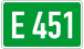 European Road 451 number DE.svg
