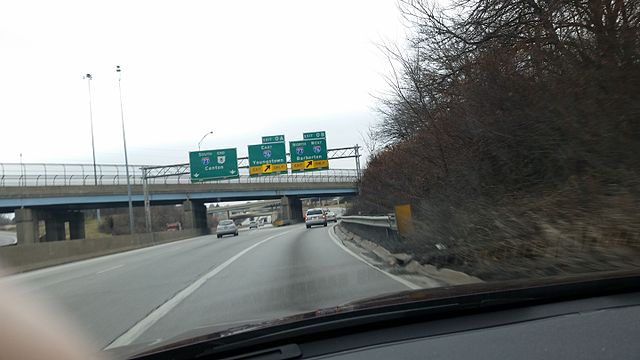Southern terminus of SR 8 (with new exit signage)