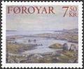 FO 530 of 2005: Yviri við Strond í Havn 1926 (Seaside near Tórshavn), 48x65 cm, by Jógvan Waagstein.