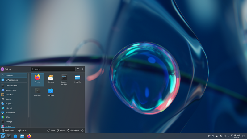 File:Fedora KDE 39 Desktop English.png