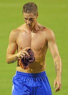 Torres' Tolkien tattoo can be seen on his left forearm Fernando Torres 01 Chelsea vs AS-Roma 10AUG2013.jpg