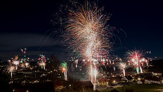 31.01.22 Feuerwerk über Eberhardzell